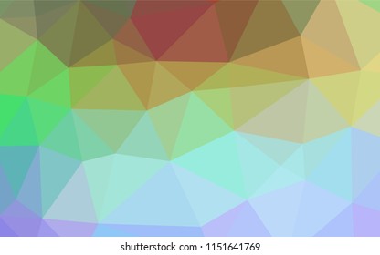 Light Multicolor, Rainbow vector hexagon mosaic texture. Creative illustration in halftone style with gradient. The elegant pattern can be used as part of a brand book.