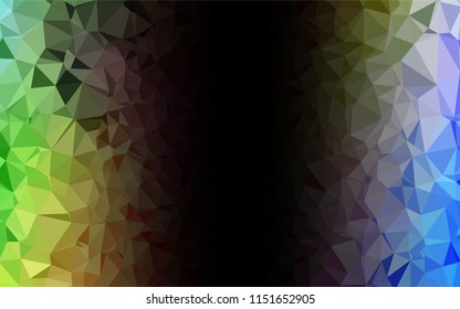 Light Multicolor, Rainbow vector hexagon mosaic cover. Creative illustration in halftone style with gradient. The textured pattern can be used for background.