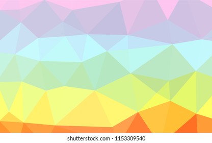 Light Multicolor, Rainbow vector hexagon mosaic texture. Modern geometrical abstract illustration with gradient. A completely new design for your business.