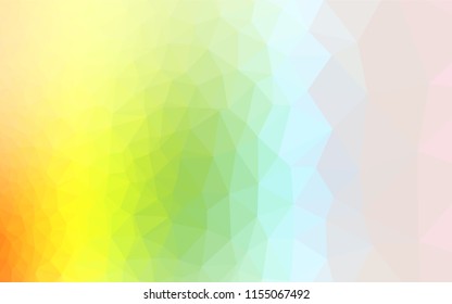Light Multicolor, Rainbow vector hexagon mosaic texture. Shining colored illustration in a Brand new style. A completely new design for your business.