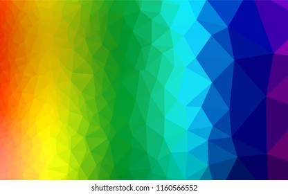 Light Multicolor, Rainbow vector hexagon mosaic cover. Brand new colored illustration in blurry style with gradient. The polygonal design can be used for your web site.