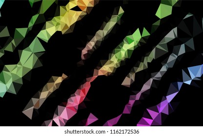 Light Multicolor, Rainbow vector hexagon mosaic texture. A completely new color illustration in a vague style. A new texture for your design.