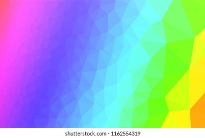 Light Multicolor, Rainbow vector hexagon mosaic template. An elegant bright illustration with gradient. A completely new template for your business design.