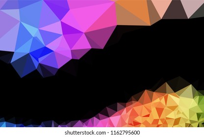 Light Multicolor, Rainbow vector hexagon mosaic texture. A completely new color illustration in a vague style. The completely new template can be used for your brand book.