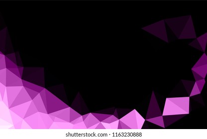 Light Multicolor, Rainbow vector hexagon mosaic cover. A vague abstract illustration with gradient. The best triangular design for your business.