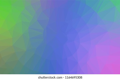 Light Multicolor, Rainbow vector hexagon mosaic texture. A vague abstract illustration with gradient. A new texture for your design.