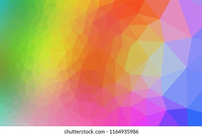 Light Multicolor, Rainbow vector hexagon mosaic texture. Glitter abstract illustration with an elegant design. A completely new template for your business design.