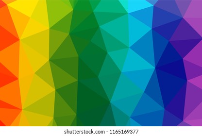 Light Multicolor, Rainbow vector hexagon mosaic texture. Glitter abstract illustration with an elegant design. The completely new template can be used for your brand book.