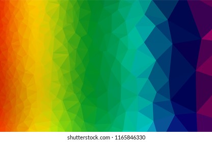 Light Multicolor, Rainbow vector hexagon mosaic texture. A sample with polygonal shapes. The elegant pattern can be used as part of a brand book.