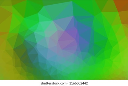 Light Multicolor, Rainbow vector hexagon mosaic cover. Creative illustration in halftone style with gradient. A completely new design for your business.