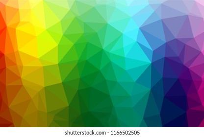 Light Multicolor, Rainbow vector hexagon mosaic cover. A completely new color illustration in a vague style. The textured pattern can be used for background.