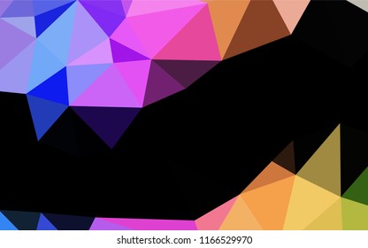 Light Multicolor, Rainbow vector hexagon mosaic texture. Geometric illustration in Origami style with gradient.  A completely new template for your business design.