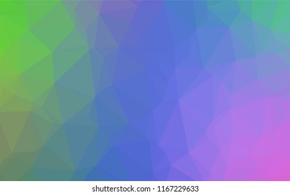 Light Multicolor, Rainbow vector hexagon mosaic texture. Creative geometric illustration in Origami style with gradient. The polygonal design can be used for your web site.