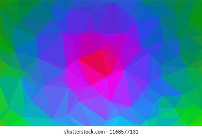 Light Multicolor, Rainbow vector hexagon mosaic cover. Brand new colored illustration in blurry style with gradient. Brand new design for your business.