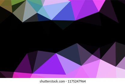 Light Multicolor, Rainbow vector hexagon mosaic cover. Creative geometric illustration in Origami style with gradient. The best triangular design for your business.