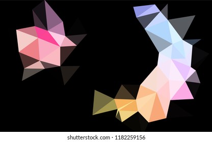 Light Multicolor, Rainbow vector hexagon mosaic template. Colorful illustration in abstract style with gradient. The template can be used as a background for cell phones.