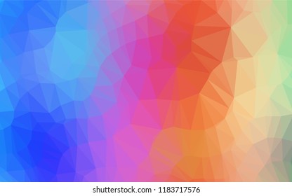 Light Multicolor, Rainbow vector hexagon mosaic texture. Shining colored illustration in a Brand new style. Brand new design for your business.