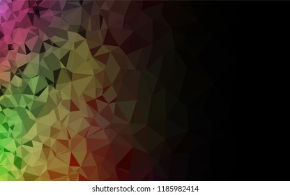 Light Multicolor, Rainbow vector hexagon mosaic texture. Creative geometric illustration in Origami style with gradient. The template can be used as a background for cell phones.