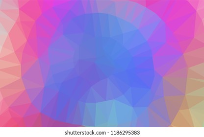 Light Multicolor, Rainbow vector hexagon mosaic cover. Brand new colored illustration in blurry style with gradient. The best triangular design for your business.