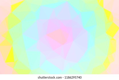 Light Multicolor, Rainbow vector hexagon mosaic cover. A sample with polygonal shapes. The polygonal design can be used for your web site.