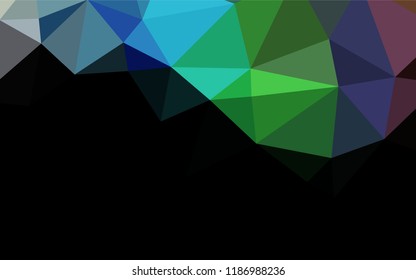 Light Multicolor, Rainbow vector hexagon mosaic cover. A vague abstract illustration with gradient. Brand new style for your business design.