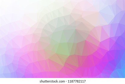 Light Multicolor, Rainbow vector hexagon mosaic texture. Modern geometrical abstract illustration with gradient. A new texture for your design.