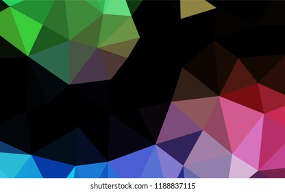 Light Multicolor, Rainbow vector hexagon mosaic cover. Modern geometrical abstract illustration with gradient. The elegant pattern can be used as part of a brand book.