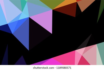 Light Multicolor, Rainbow vector hexagon mosaic cover. An elegant bright illustration with gradient. The elegant pattern can be used as part of a brand book.
