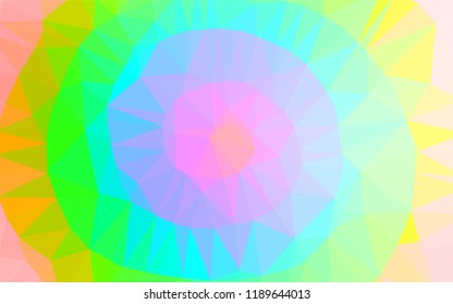 Light Multicolor, Rainbow vector hexagon mosaic template. Brand new colored illustration in blurry style with gradient. Brand new style for your business design.