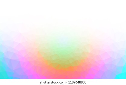 Light Multicolor, Rainbow vector hexagon mosaic texture. An elegant bright illustration with gradient. The elegant pattern can be used as part of a brand book.
