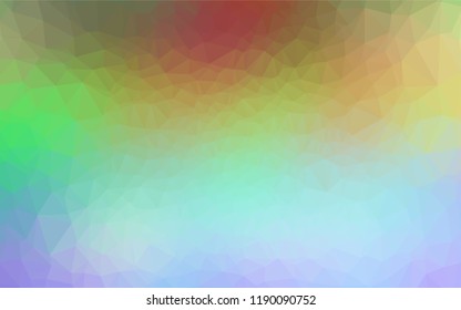 Light Multicolor, Rainbow vector hexagon mosaic texture. Glitter abstract illustration with an elegant design. The polygonal design can be used for your web site.