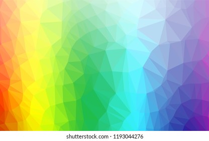 Light Multicolor, Rainbow vector hexagon mosaic cover. Shining colored illustration in a Brand new style. The completely new template can be used for your brand book.