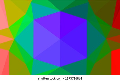 Light Multicolor, Rainbow vector hexagon mosaic texture. Colorful abstract illustration with gradient. A completely new template for your business design.