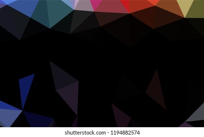 Light Multicolor, Rainbow vector hexagon mosaic texture. Creative geometric illustration in Origami style with gradient. A completely new design for your business.