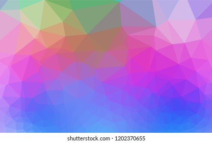 Light Multicolor, Rainbow vector hexagon mosaic template. Shining colored illustration in a Brand new style. A completely new template for your business design.
