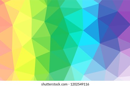 Light Multicolor, Rainbow vector hexagon mosaic cover. Brand new colored illustration in blurry style with gradient. The template can be used as a background for cell phones.