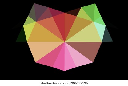 Light Multicolor, Rainbow vector hexagon mosaic texture. Creative geometric illustration in Origami style with gradient. A completely new template for your business design.