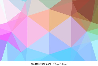 Light Multicolor, Rainbow vector hexagon mosaic template. A vague abstract illustration with gradient. A completely new template for your business design.