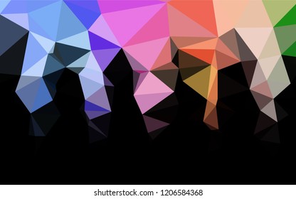 Light Multicolor, Rainbow vector hexagon mosaic cover. Shining illustration, which consist of triangles. The best triangular design for your business.