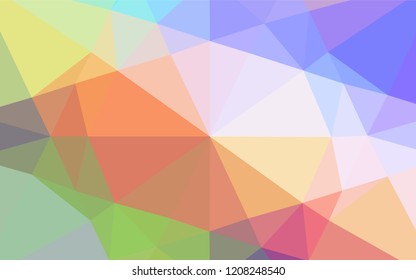 Light Multicolor, Rainbow vector hexagon mosaic texture. Modern geometrical abstract illustration with gradient. The completely new template can be used for your brand book.