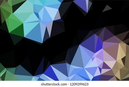 Light Multicolor, Rainbow vector hexagon mosaic cover. Creative geometric illustration in Origami style with gradient. The best triangular design for your business.