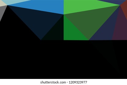 Light Multicolor, Rainbow vector hexagon mosaic template. Brand new colored illustration in blurry style with gradient. Triangular pattern for your business design.