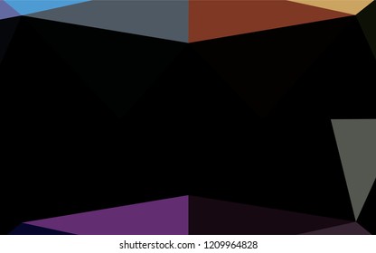 Light Multicolor, Rainbow vector hexagon mosaic template. Brand new colored illustration in blurry style with gradient. The best triangular design for your business.