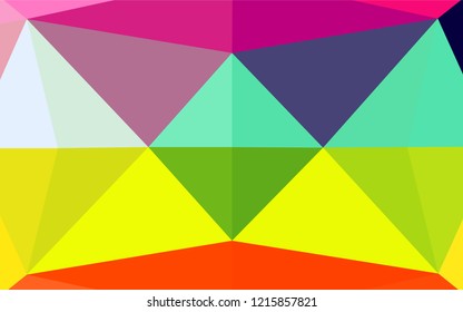 Light Multicolor, Rainbow vector hexagon mosaic cover. Creative illustration in halftone style with gradient. The polygonal design can be used for your web site.