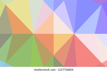 Light Multicolor, Rainbow vector hexagon mosaic texture. Brand new colored illustration in blurry style with gradient. A completely new design for your business.