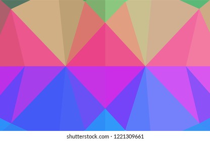 Light Multicolor, Rainbow vector hexagon mosaic template. Colorful abstract illustration with gradient. The template can be used as a background for cell phones.