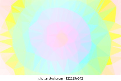 Light Multicolor, Rainbow vector hexagon mosaic template. A sample with polygonal shapes. The template can be used as a background for cell phones.