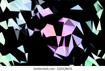 Light Multicolor, Rainbow vector hexagon mosaic template. Colorful illustration in abstract style with gradient. Brand new style for your business design.