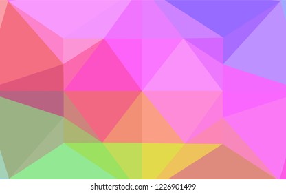 Light Multicolor, Rainbow vector hexagon mosaic template. Creative illustration in halftone style with gradient. The elegant pattern can be used as part of a brand book.