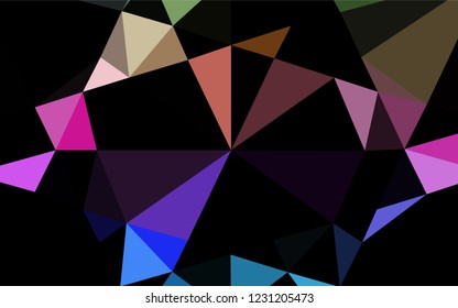 Light Multicolor, Rainbow vector hexagon mosaic cover. Creative geometric illustration in Origami style with gradient. A completely new template for your business design.